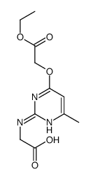 2-[[4-(2-ethoxy-2-oxoethoxy)-6-methylpyrimidin-2-yl]amino]acetic acid Structure