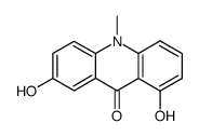 1,7-Dihydroxy-10-methyl-9(10H)-acridinone结构式