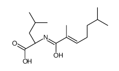 (2S)-2-(2,6-dimethylhept-2-enoylamino)-4-methylpentanoic acid结构式