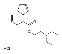 2-(diethylamino)ethyl 2-cyclopent-2-en-1-ylpent-4-enoate,hydrochloride Structure
