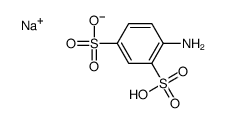 sodium hydrogen 4-aminobenzene-1,3-disulphonate结构式