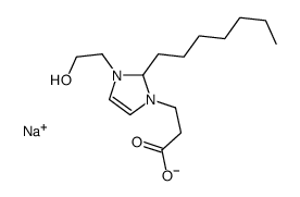 sodium 2-heptyl-2,3-dihydro-3-(2-hydroxyethyl)-1H-imidazole-1-propionate Structure