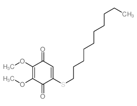 5-decylsulfanyl-2,3-dimethoxy-cyclohexa-2,5-diene-1,4-dione结构式