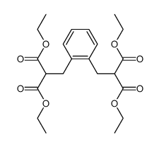 2-[2-(2,2-bis-ethoxycarbonyl-ethyl)-benzyl]malonic acid diethyl ester结构式
