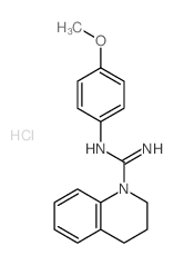 1(2H)-Quinolinecarboximidamide,3,4-dihydro-N-(4-methoxyphenyl)-, hydrochloride (1:1) structure