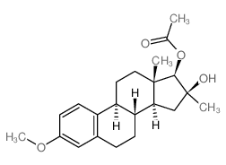 Estra-1,3,5(10)-triene-16,17-diol,3-methoxy-16-methyl-, 17-acetate, (16b,17b)- (9CI)结构式