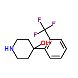 4-[2-(Trifluoromethyl)phenyl]-4-piperidinol结构式