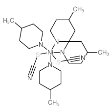 Nickel,tetrakis(4-methylpyridine)bis(thiocyanato-kS)- structure