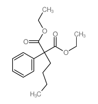 Propanedioic acid,2-butyl-2-phenyl-, 1,3-diethyl ester结构式