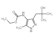 Carbamic acid,[3-(2-hydroxy-2-methylpropyl)-5-methyl-1H-pyrazol-4-yl]-, ethyl ester (9CI) Structure