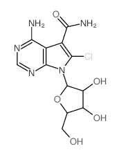 7H-Pyrrolo[2,3-d]pyrimidine-5-carboxamide,4-amino-6-chloro-7-b-D-ribofuranosyl- structure
