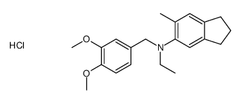 N-(3,4-Dimethoxybenzyl)-5-methylindan-6-ethylamine, hydrochloride结构式