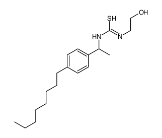 1-(2-hydroxyethyl)-3-[1-(4-octylphenyl)ethyl]thiourea Structure