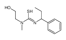 1-(2-hydroxyethyl)-1-methyl-3-(1-phenylpropyl)thiourea结构式