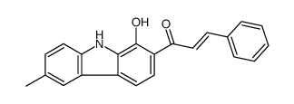 1-(1-hydroxy-6-methyl-9H-carbazol-2-yl)-3-phenylprop-2-en-1-one结构式