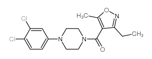 Methanone, [4-(3,4-dichlorophenyl)-1-piperazinyl](3-ethyl-5-methyl-4-isoxazolyl)- Structure