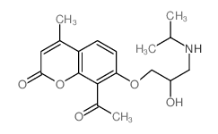 2H-1-Benzopyran-2-one,8-acetyl-7-[2-hydroxy-3-[(1-methylethyl)amino]propoxy]-4-methyl- picture