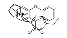 1-alpha-H,5-alpha-H-Tropanium, 8-(p-ethylbenzyl)-3-hydroxy-, bromide,xanthene-9-carboxylate(ester) picture