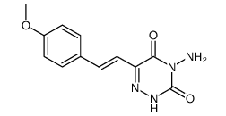 4-amino-6-(4-methoxystyryl)-1,2,4-triazine-3,5(2H,4H)-dione结构式