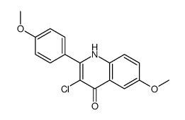 4-Quinolinol,3-chloro-6-methoxy-2-(4-methoxyphenyl)-结构式