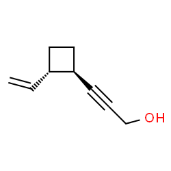 2-Propyn-1-ol, 3-(2-ethenylcyclobutyl)-, trans- (9CI) structure