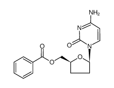 (5-O-benzoyl-2,3-dideoxy-β-D-glycero-pentofuranosyl)cytosine Structure