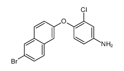 4-(6-bromonaphthalen-2-yl)oxy-3-chloroaniline结构式