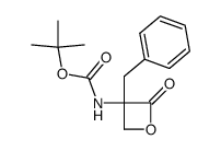 (3-Benzyl-2-oxo-oxetan-3-yl)-carbamic acid tert-butyl ester结构式