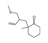 2-Methyl-2-[2-[(methylthio)methyl]-3-butenyl]cyclohexanone结构式