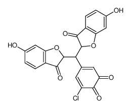 5-(bis(6-hydroxy-3-oxo-2,3-dihydrobenzofuran-2-yl)methyl)-3-chlorocyclohexa-3,5-diene-1,2-dione结构式