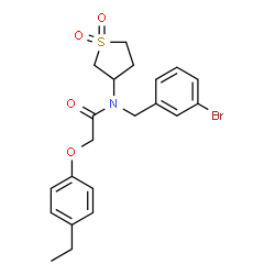 N-(3-bromobenzyl)-N-(1,1-dioxidotetrahydro-3-thienyl)-2-(4-ethylphenoxy)acetamide结构式