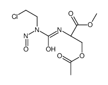 methyl (2S)-3-acetyloxy-2-[[2-chloroethyl(nitroso)carbamoyl]amino]propanoate Structure