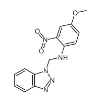 3-nitro-4(benzotriazol-1-ylmethyl)aminoanisole结构式