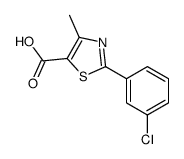 2-(3-Chlorophenyl)-4-methyl-1,3-thiazole-5-carboxylic acid结构式