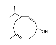 (1R,4S)-7-methyl-4-propan-2-ylcyclodeca-2,7-dien-1-ol结构式