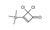 4,4-dichloro-3-(trimethylsilyl)-2-cyclobuten-1-one结构式
