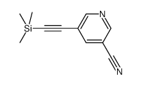 5-((trimethylsilyl)ethynyl)nicotinonitrile Structure