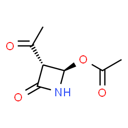 2-Azetidinone, 3-acetyl-4-(acetyloxy)-, (3S-trans)- (9CI) Structure