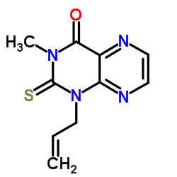 1-Allyl-3-methyl-2-thioxo-2,3-dihydro-4(1H)-pteridinone结构式