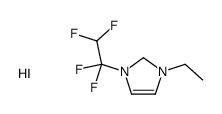 1-ethyl-3-(1,1,2,2-tetrafluoroethyl)-1,2-dihydroimidazol-1-ium,iodide Structure