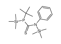 1-tert-butyl-N-phenyl-N,1-bis(trimethylsilyl)phosphanecarbothioamide Structure