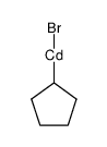 cyclopentylcadmium bromide Structure