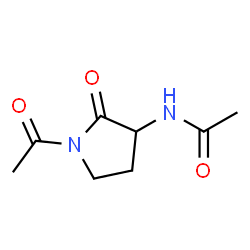 2-Pyrrolidinone,3-acetamido-1-acetyl-,DL- (5CI)结构式