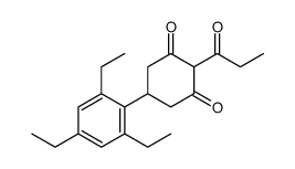 2-propanoyl-5-(2,4,6-triethylphenyl)cyclohexane-1,3-dione Structure