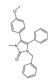 1-Benzyl-4-(4-methoxy-phenyl)-3-methyl-5-phenyl-1,3-dihydro-imidazol-2-one结构式