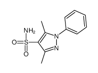 3,5-dimethyl-1-phenylpyrazole-4-sulfonamide Structure