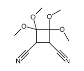 3,3,4,4-tetramethoxycyclobutane-1,2-dicarbonitrile结构式
