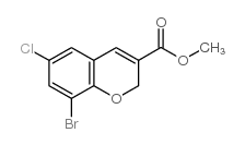 8-溴-6-氯-2H-色烯-3-羧酸甲酯结构式