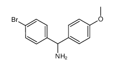 1-(4-溴苯基)-1-(4-甲氧基苯基)甲胺结构式