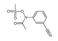 (N-acetyl-3-cyanoanilino) methanesulfonate结构式